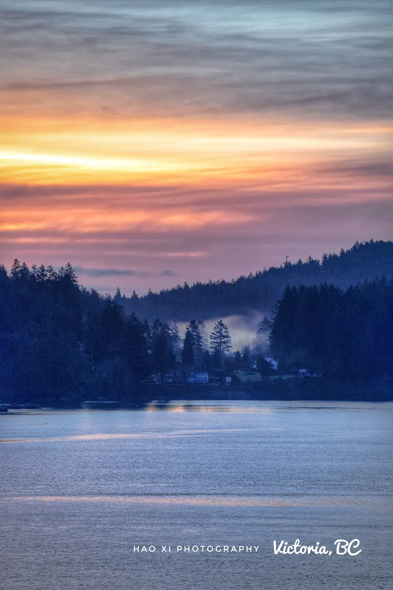 Sunset over water, Victoria BC